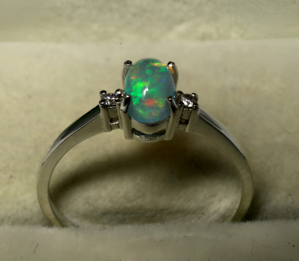 Black Fire Opal Ring-2v